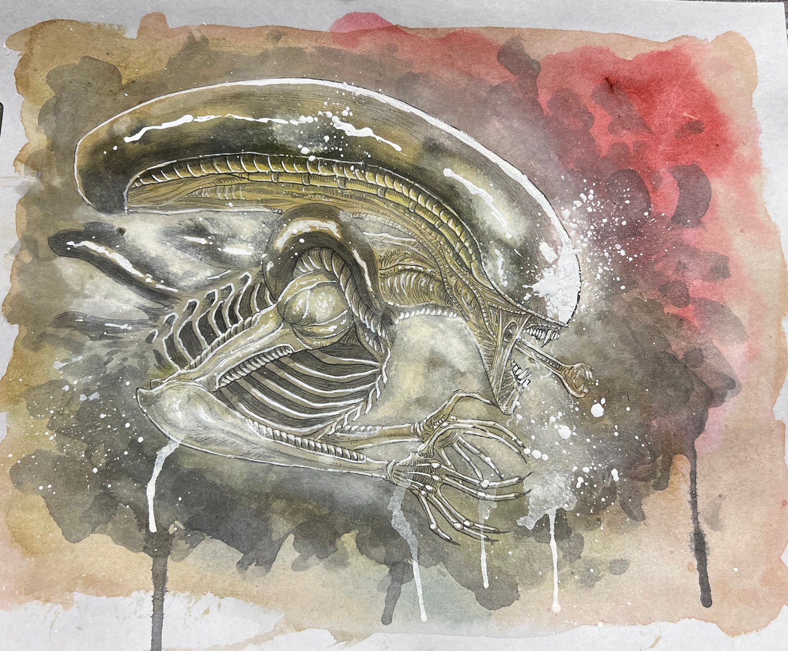 絵画 Alien Donation ALIEN DAY 2025! GOLD FOIL XENOMORPH PRINT / 78Squid